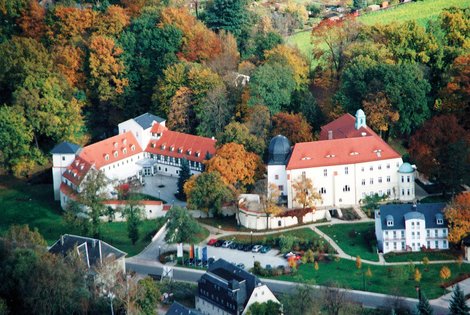 Hotel Schloss Schweinsburg Neukirchen Luftaufnahme